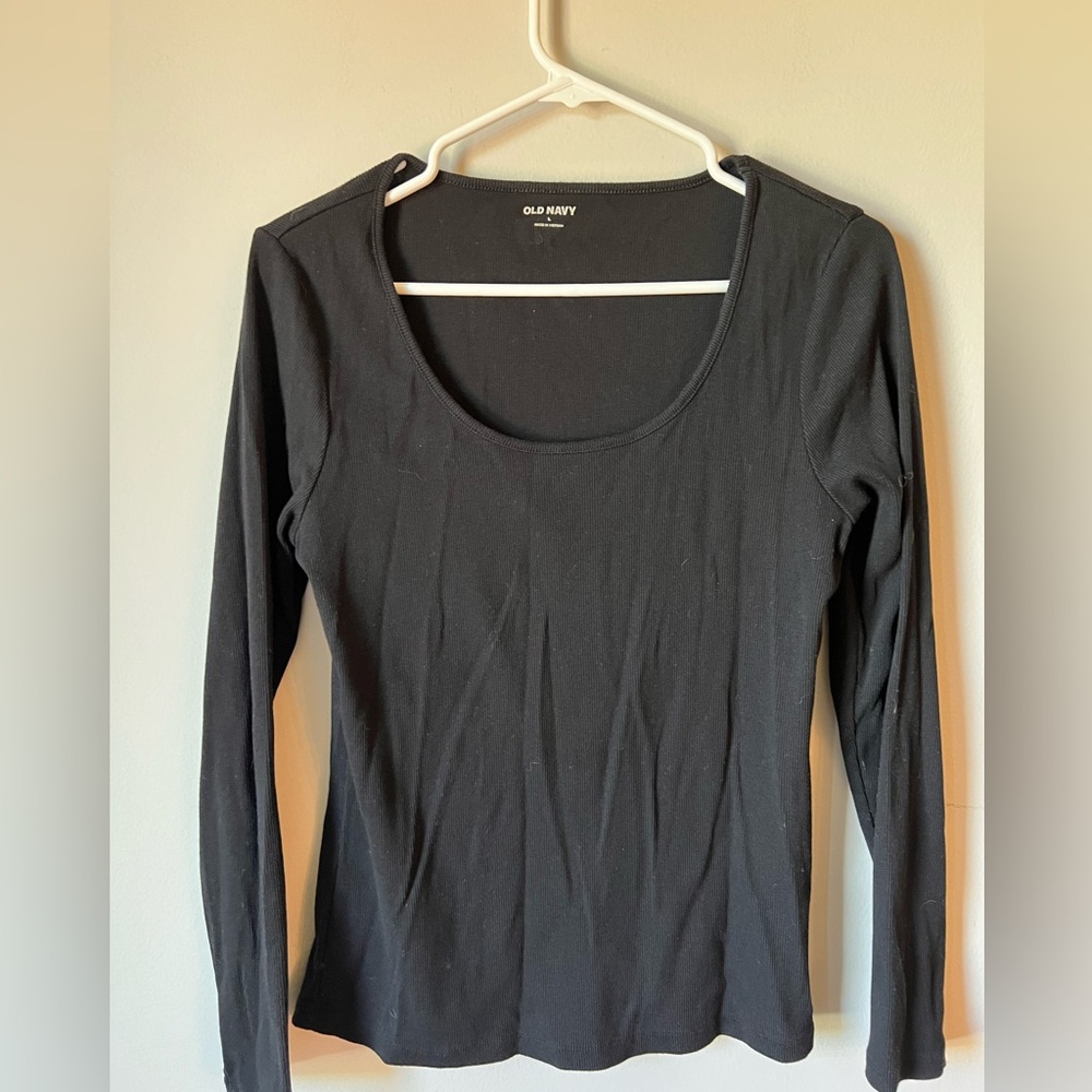 ON black Ribbed Top
